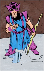 Hawkeye so poor, when he fight Arcade, he check the coin return.