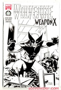 wolverine_sketch_proof Wolverine sketch, drawn in india ink on a blank-cover variant edition of Wolverine:Weapon X.